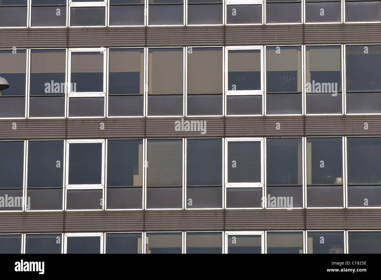 Office windows in City Gate building, Nottingham city centre, UK Stock Photo