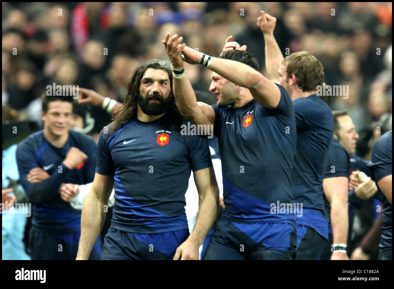 French rugby team The 6 Nations Tournament - France vs. Wales at the ...