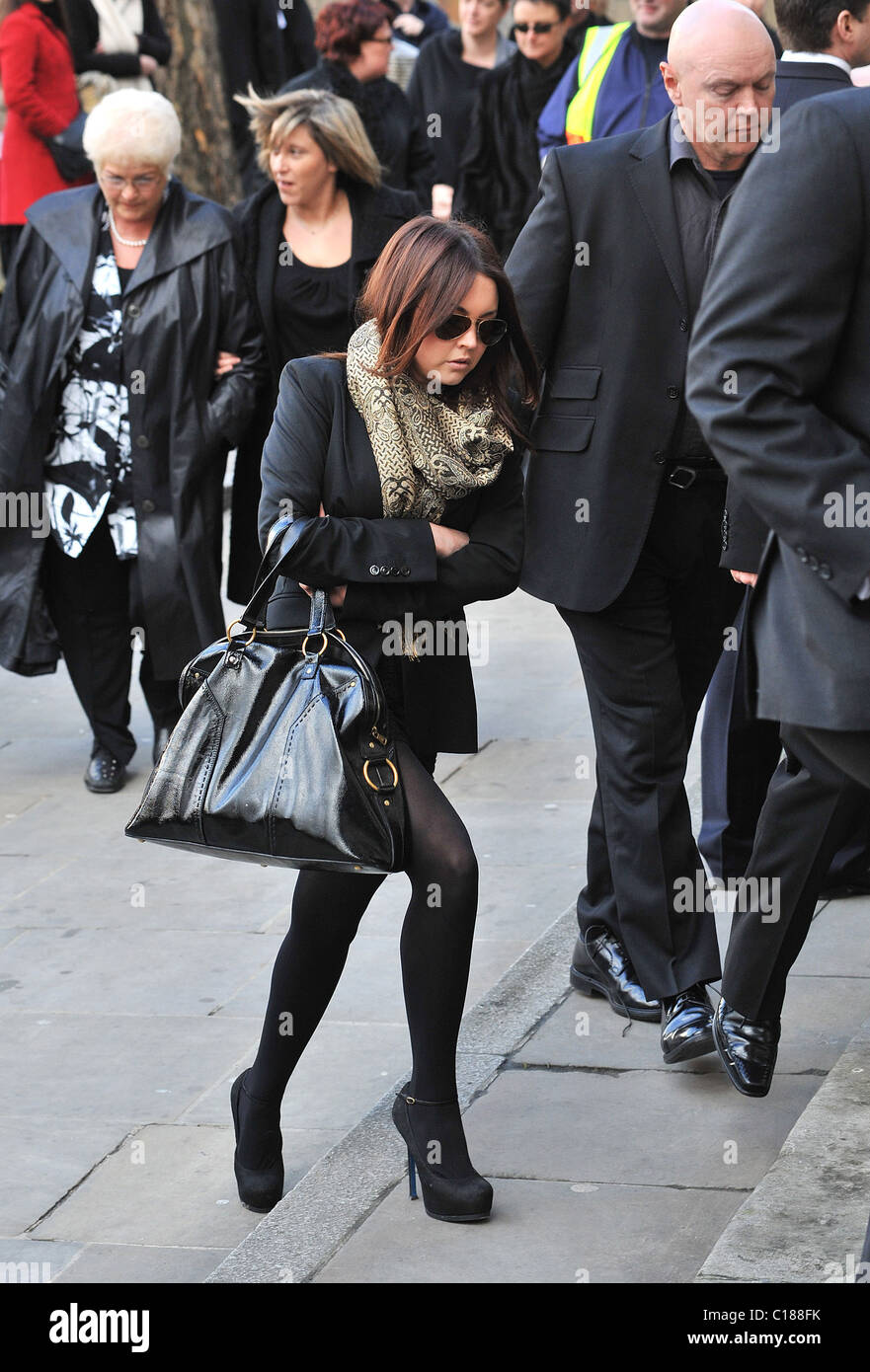 Lacey Turner The Funeral of Wendy Richard held at St Mary's Church  Marylebone London, England - 09.03.09 Stock Photo - Alamy
