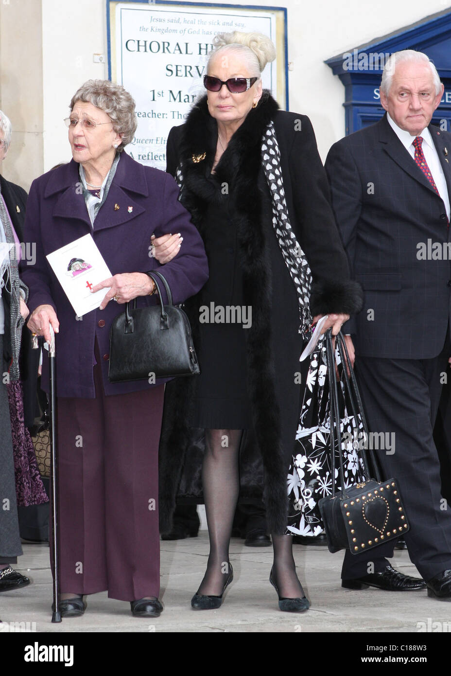 Guests The Funeral of Wendy Richard held at St Mary's Church Marylebone  London, England - 09.03.09 Stock Photo - Alamy