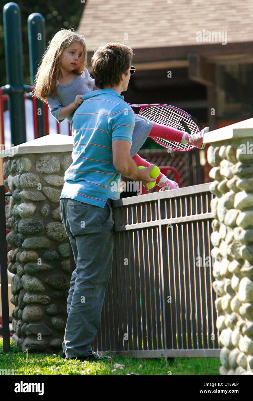 Breckin Meyer and his daughter Caitlin Willow Meyer enjoy a day out at