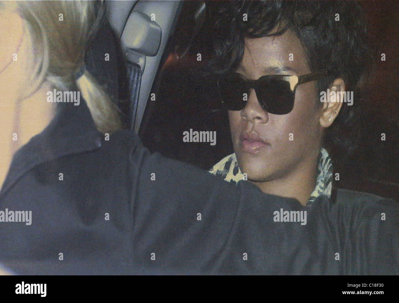 Rihanna leaving Coco Deville nightclub. Her boyfriend Chris Brown was ...