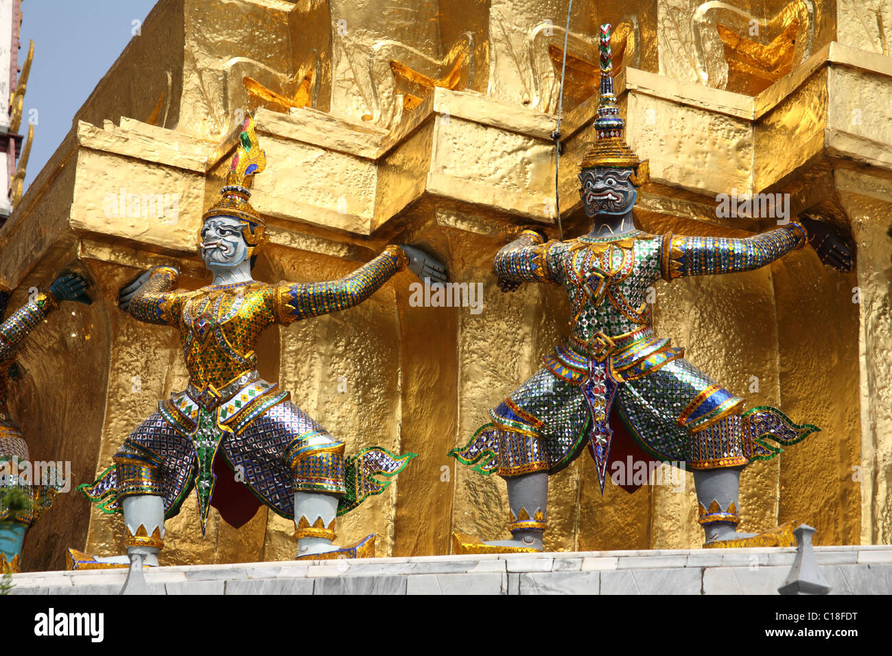 The Wat Phra Kaew Stock Photo