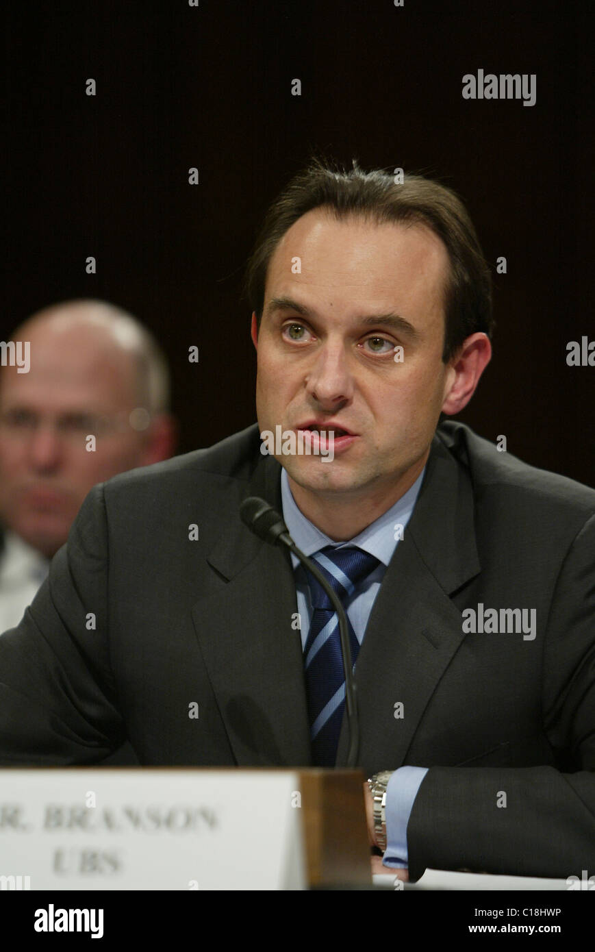 Mark Branson during an Investigations hearing on 'Tax