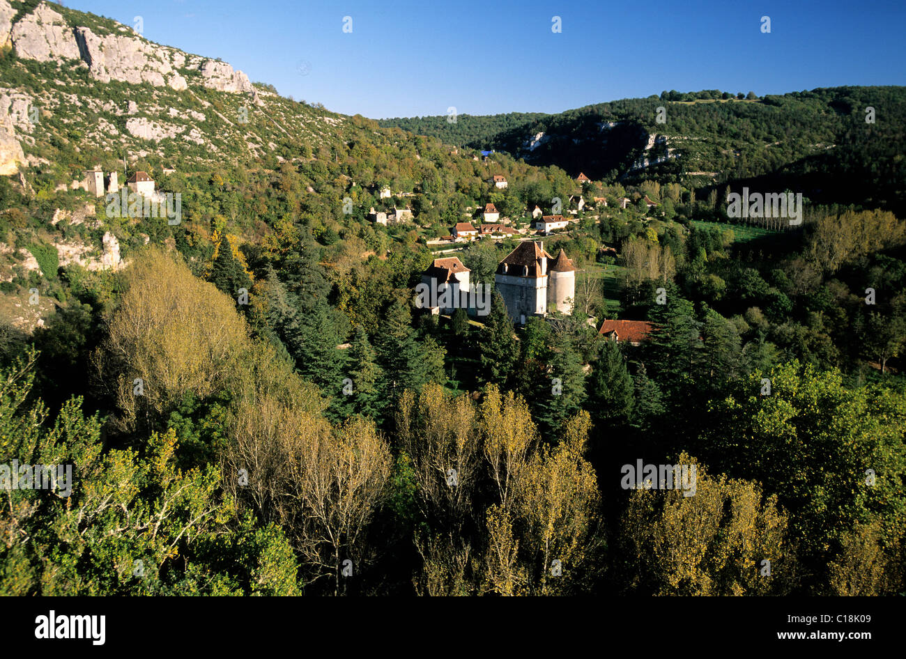 France, Lot, Quercy region, Sauliac sur Cele village Stock Photo Alamy
