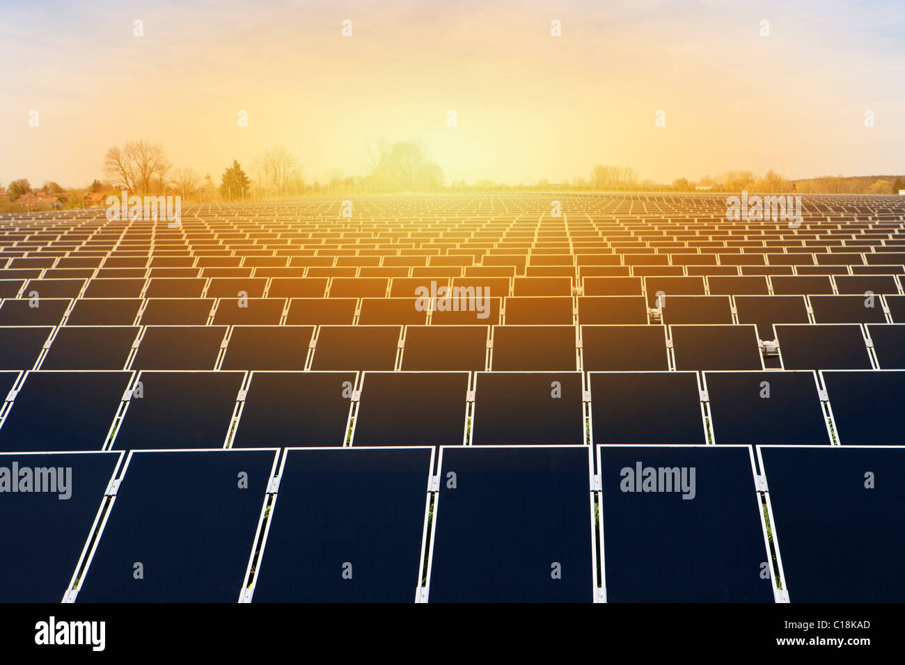 Large solar energy plant Stock Photo