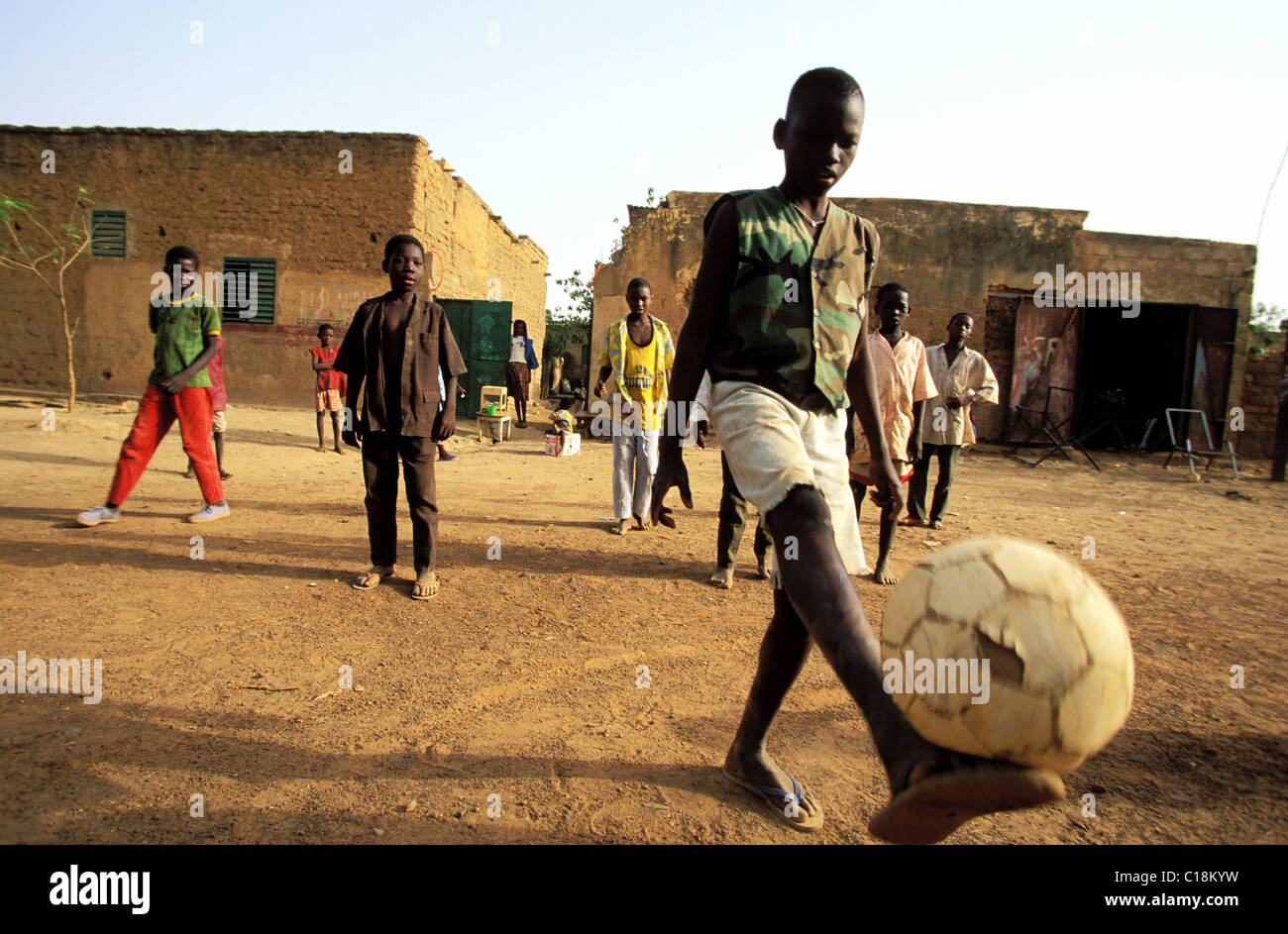 Burkina Faso, thematic, Ouagadougou, soccer passion Stock Photo
