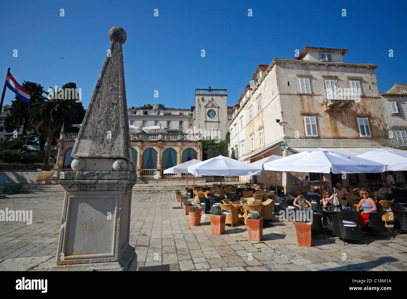 Hvar bar and hotel Palace Stock Photo