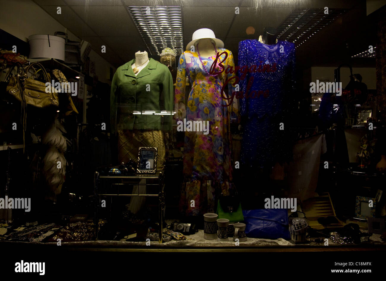 Charity shop window display hi-res stock photography and images - Alamy