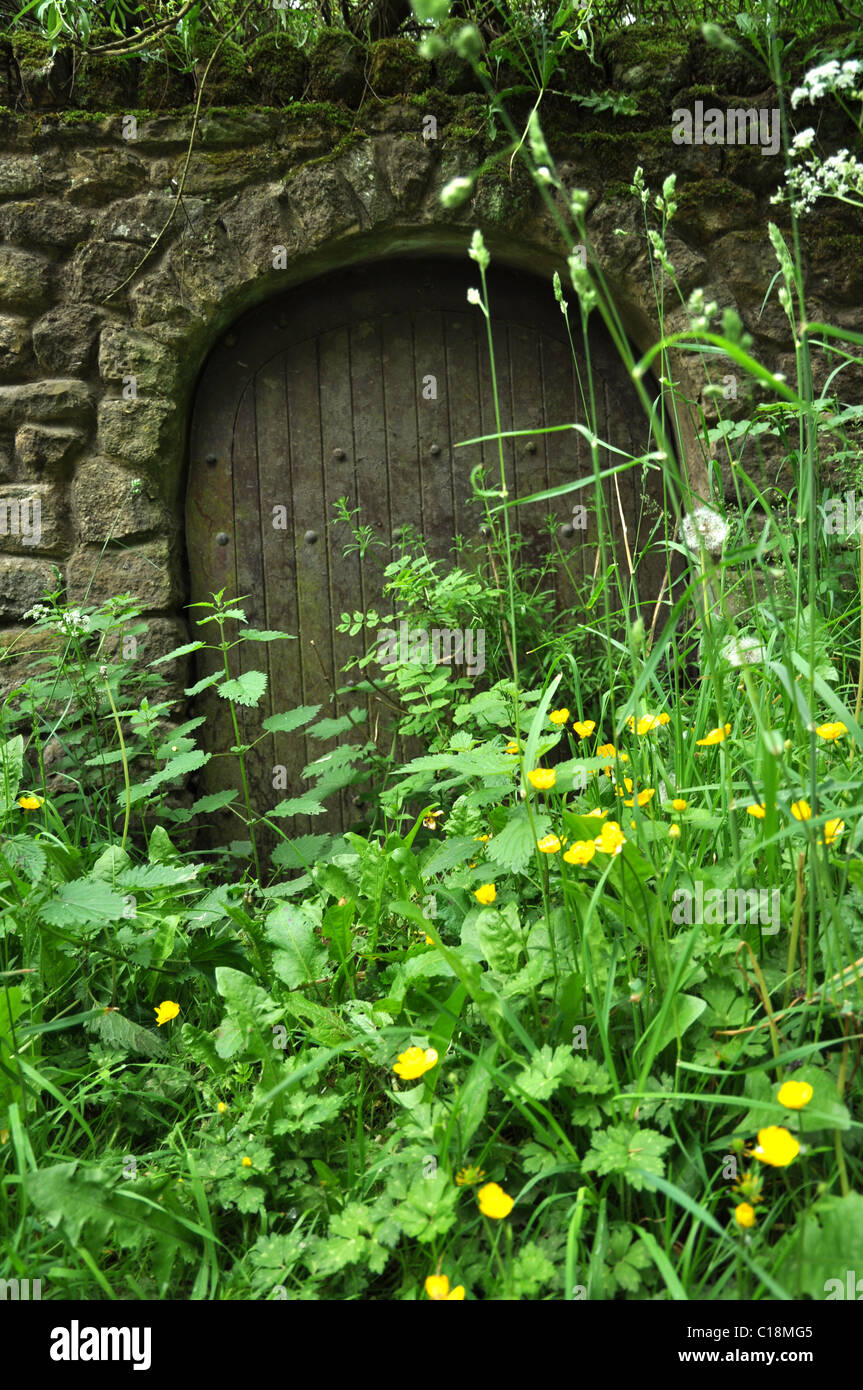 a small doorway in the english countryside Stock Photo