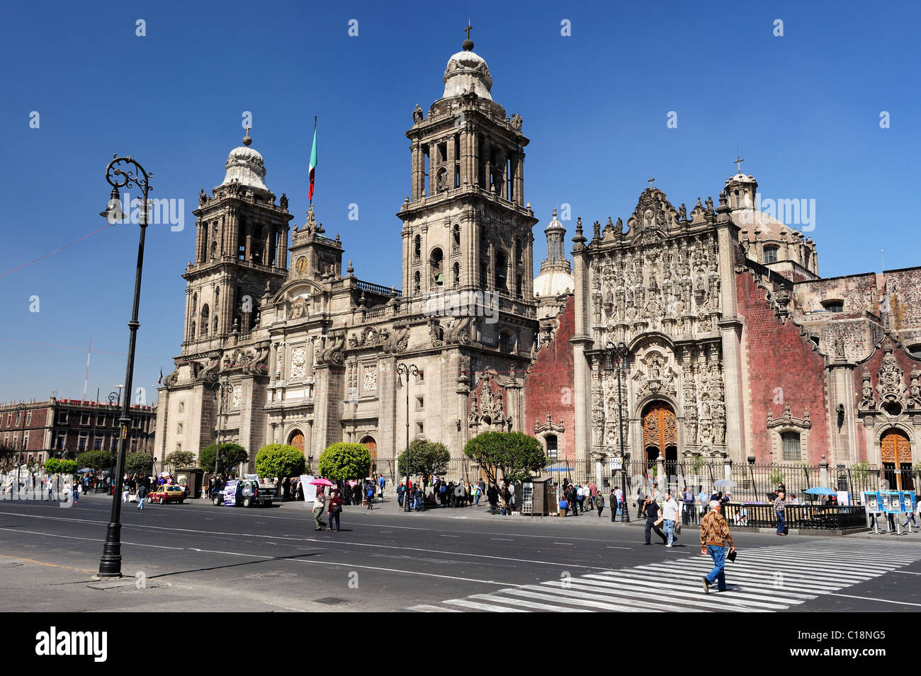 Catedral Metropolitana in Zocalo District, Mexico City, Mexico Stock Photo