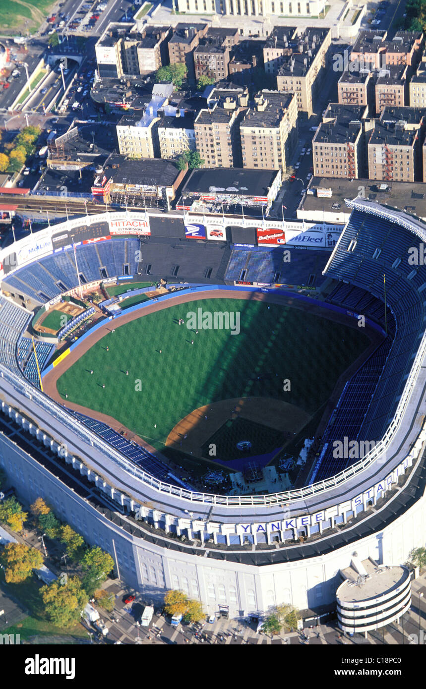 United States, New York City, the Bronx (aerial view) of the Yankee Stadium Stock Photo