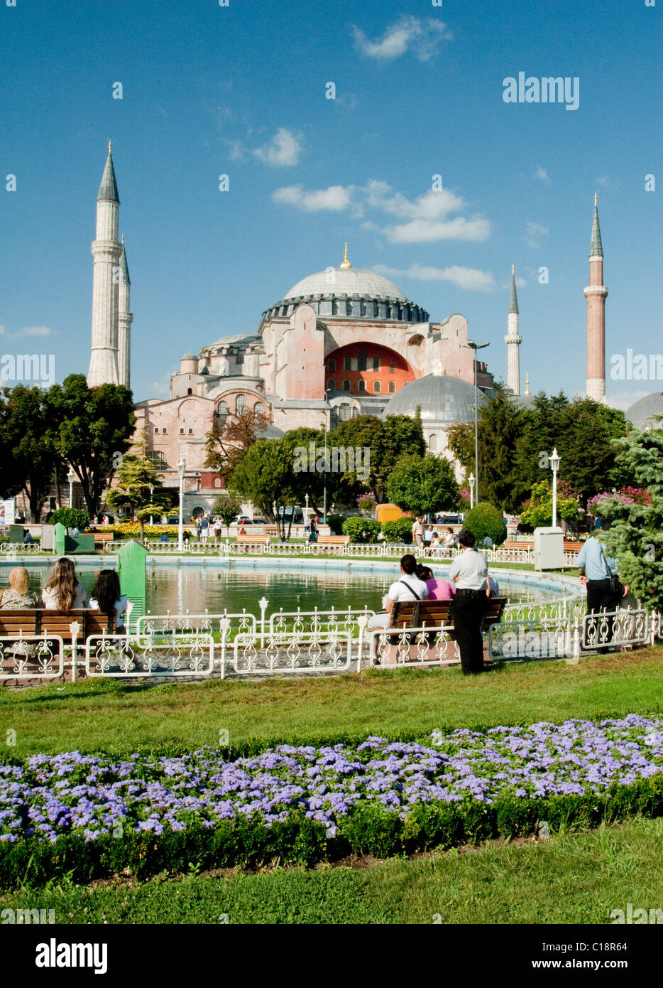 View of Hagia Sophia from Sultanahmet square Stock Photo - Alamy