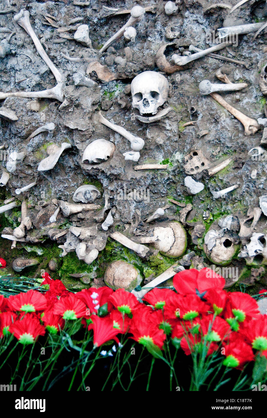 Mass grave, site of massacre in 1917 in Azerbaijan Stock Photo