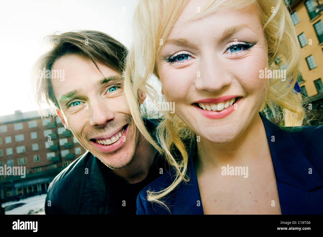 Anna Bergendahl with Ola Lindholm. Stock Photo