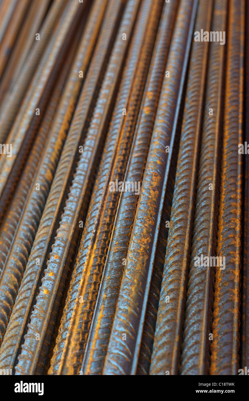 steel bars for concrete reeinforcement Stock Photo Alamy
