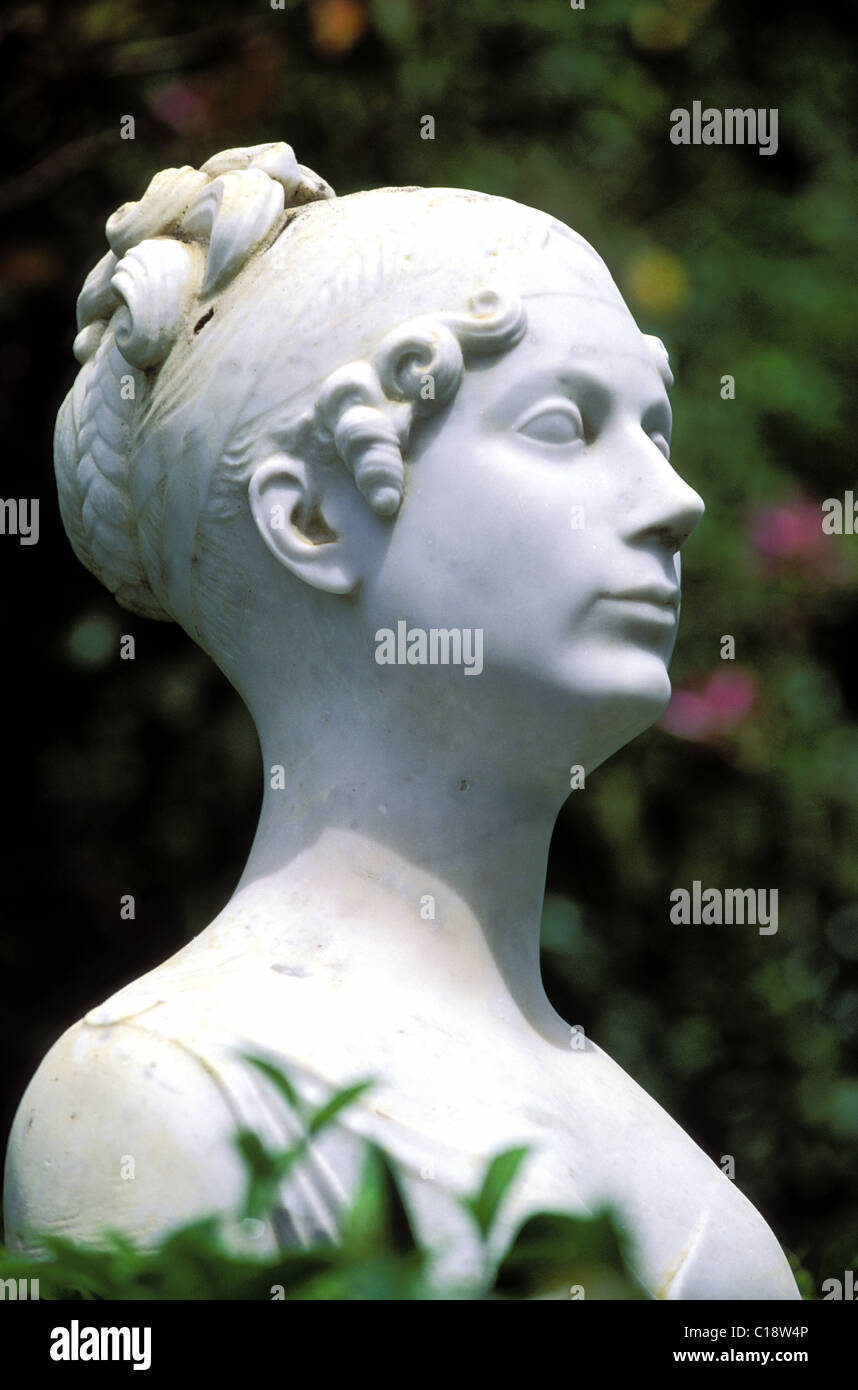 France, Martinique Island, la Pagerie, statue of Josephine de
