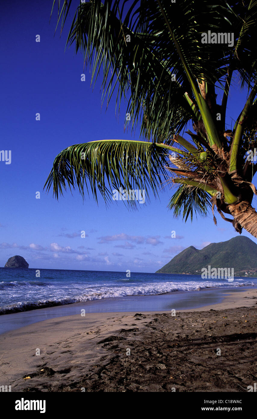 France, Martinique Island, Diamond rock and peak Stock Photo