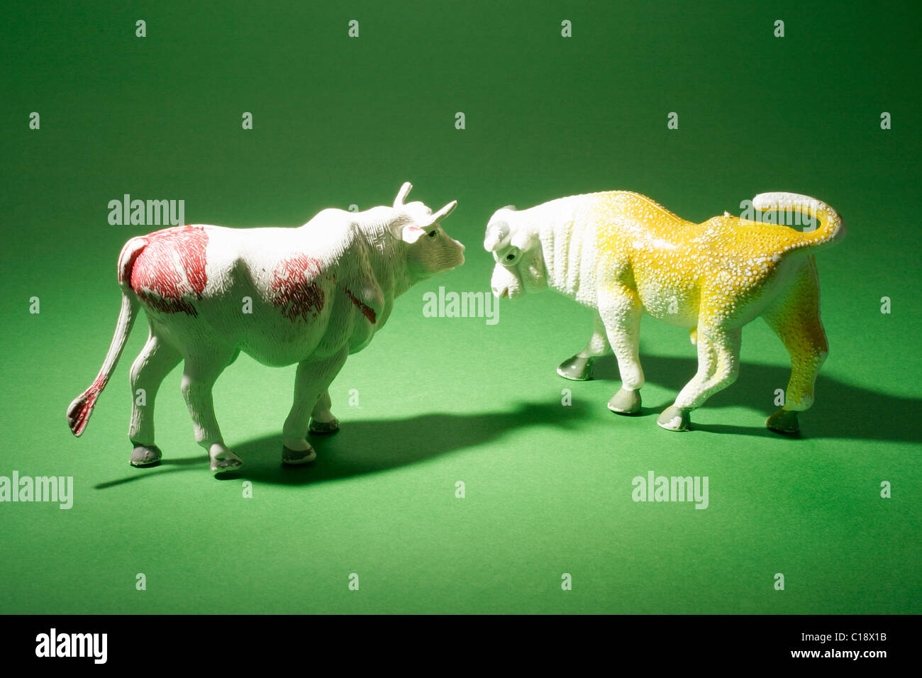 Toy cow figurines Stock Photo Alamy