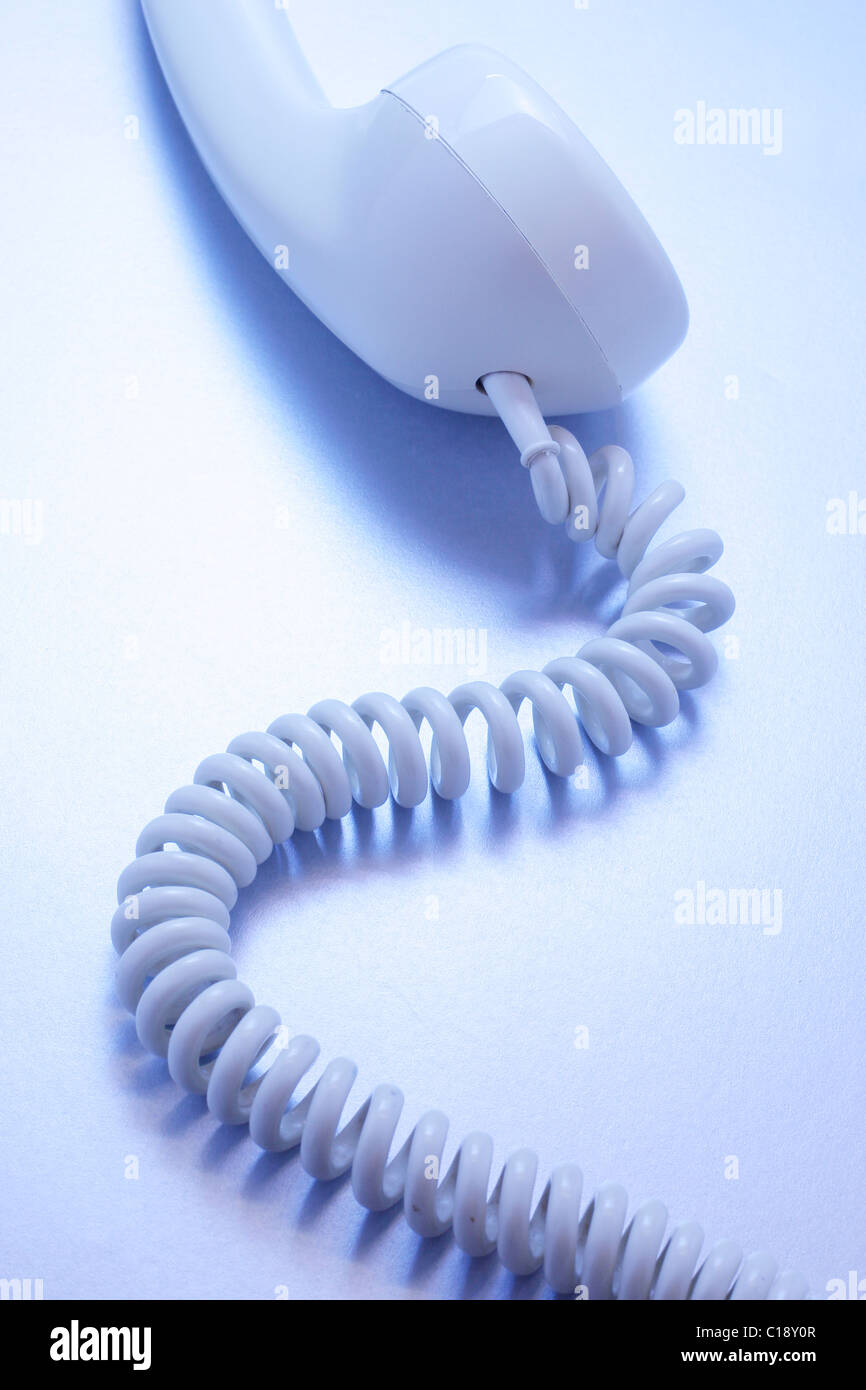 Telephone receiver, old-fashioned Stock Photo