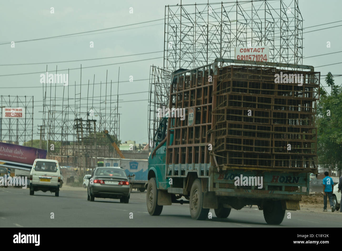 Traffic in Gurgaon, India Stock Photo