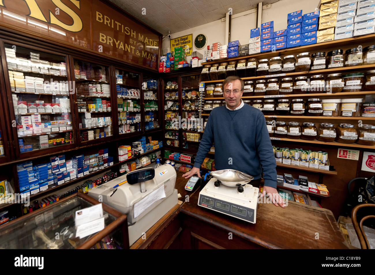 Peter Lloyd - A E Lloyd and Son Tobacconists, established 1890, Aberystwyth  Wales UK Stock Photo