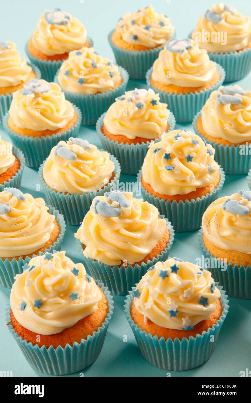 Baby Shower Cupcakes Stock Photo Alamy