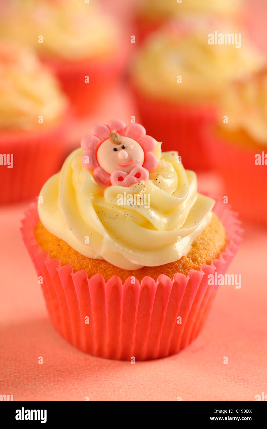 BABY PINK CUPCAKE Stock Photo