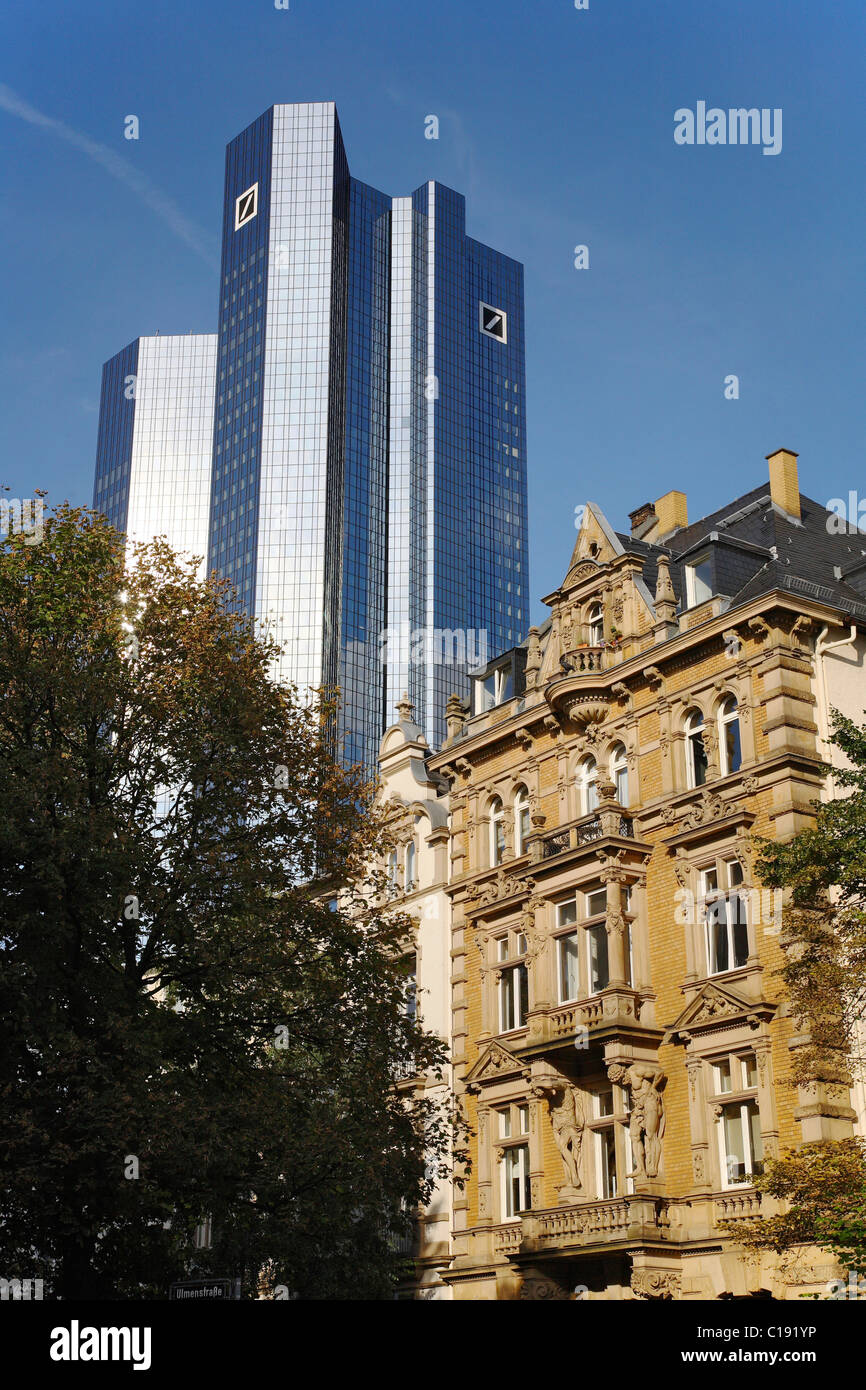 Deutsche Bank, corporate headquarters, Frankfurt am Main, Hesse, Germany, Europe Stock Photo