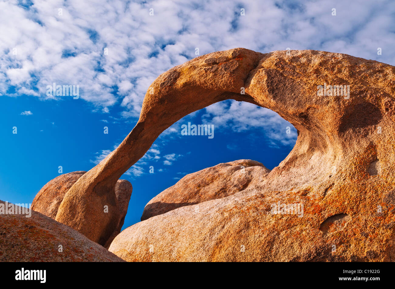 Rock arch in the Alabama Hills, Inyo National Forest, California USA
