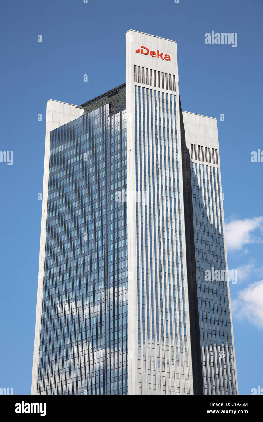 Deka investment company of the Sparkasse, office tower block, Frankfurt am Main, Hesse, Germany, Europe Stock Photo