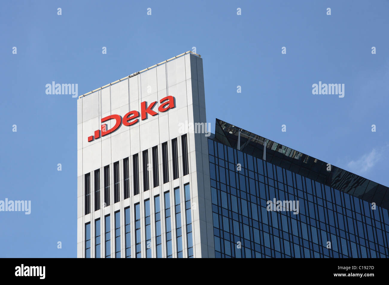Deka investment company of the Sparkasse, office tower block, Frankfurt am Main, Hesse, Germany, Europe Stock Photo