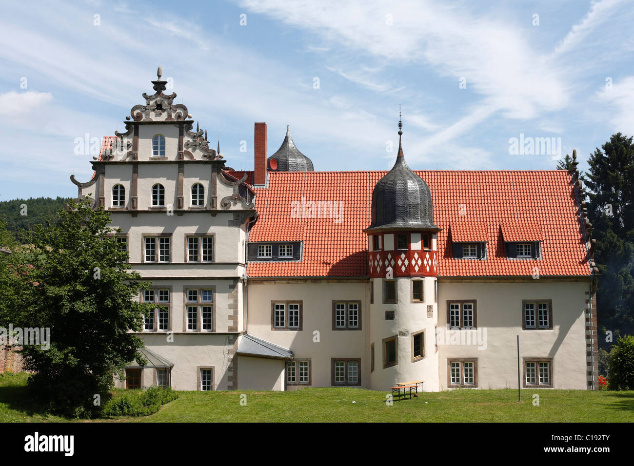 Castle in Buchenau, Eiterfeld municipality, Rhoen, Hesse, Germany, Europe Stock Photo