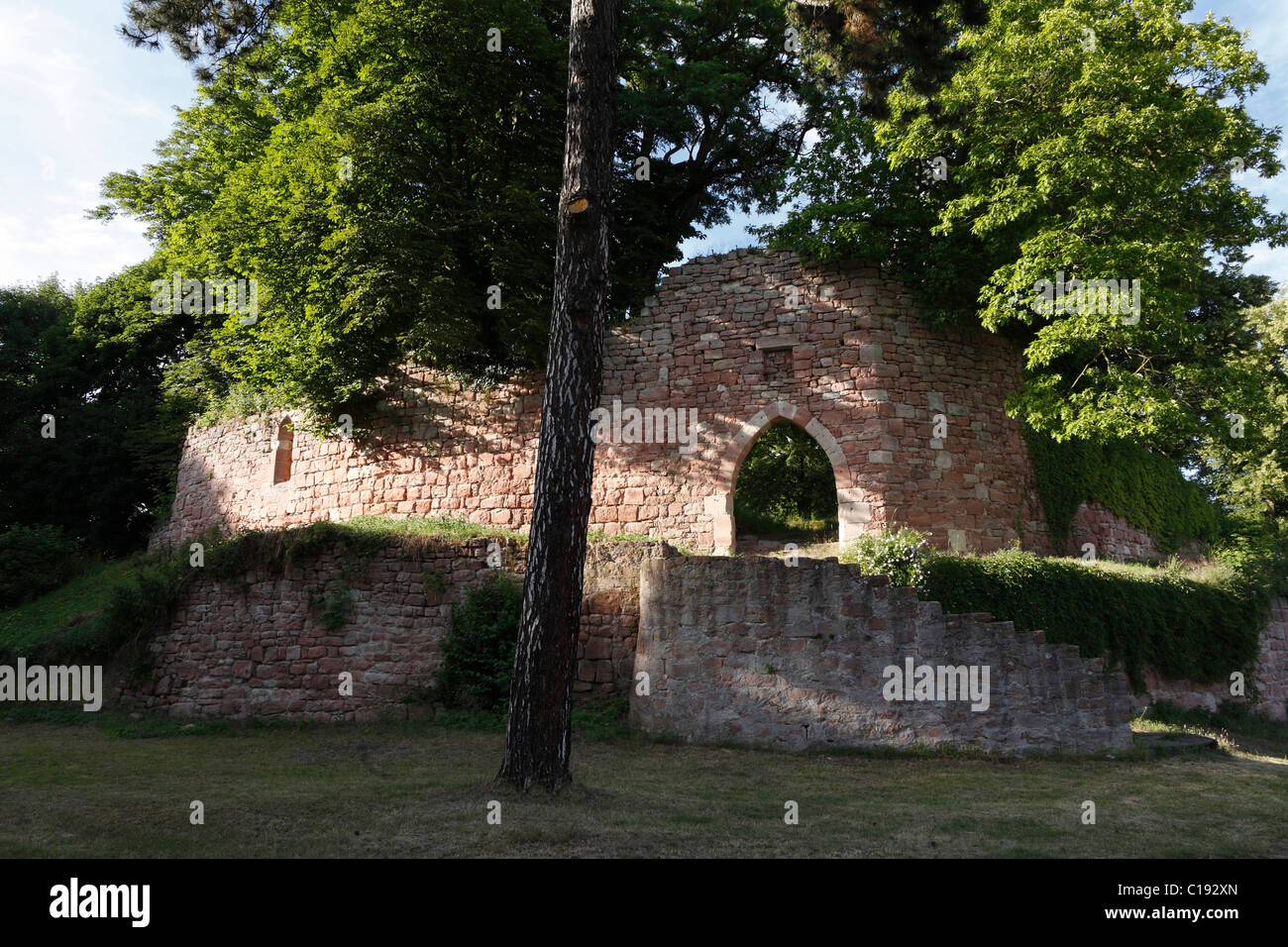 Maienluft fortress ruin, Wasungen, Rhoen, Thuringia, Germany, Europe Stock Photo