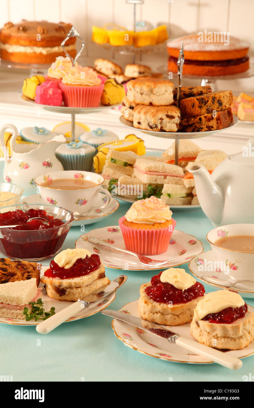 BRITISH AFTERNOON TEA Stock Photo