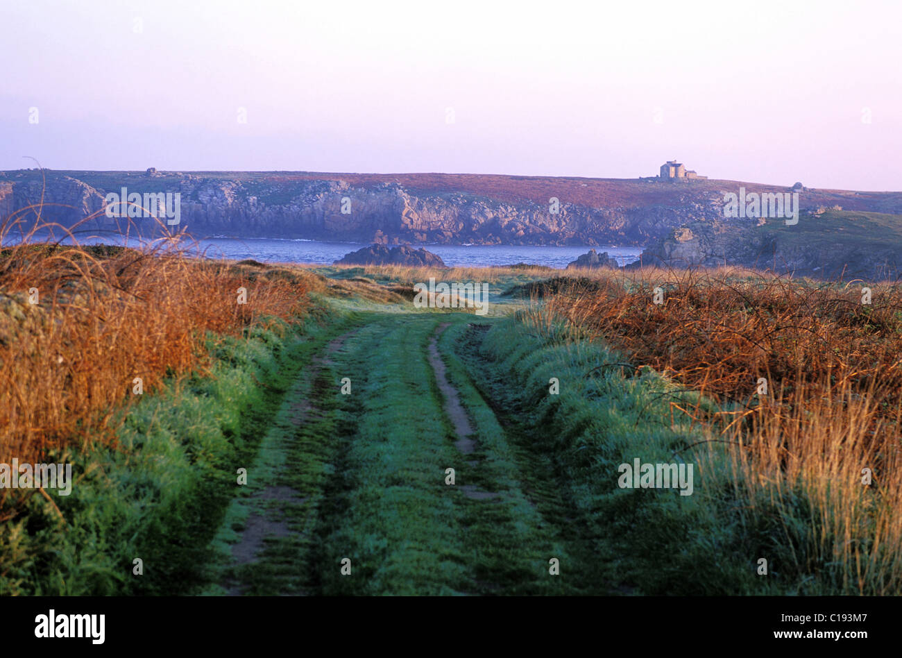 France, Finistere, Ouessant Island, the small private Keller Island Stock Photo