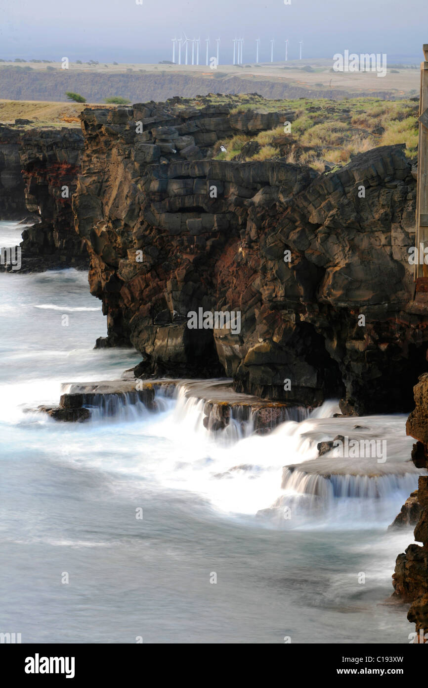 Cliffs at South Point, the southernmost point of the USA, Big Island