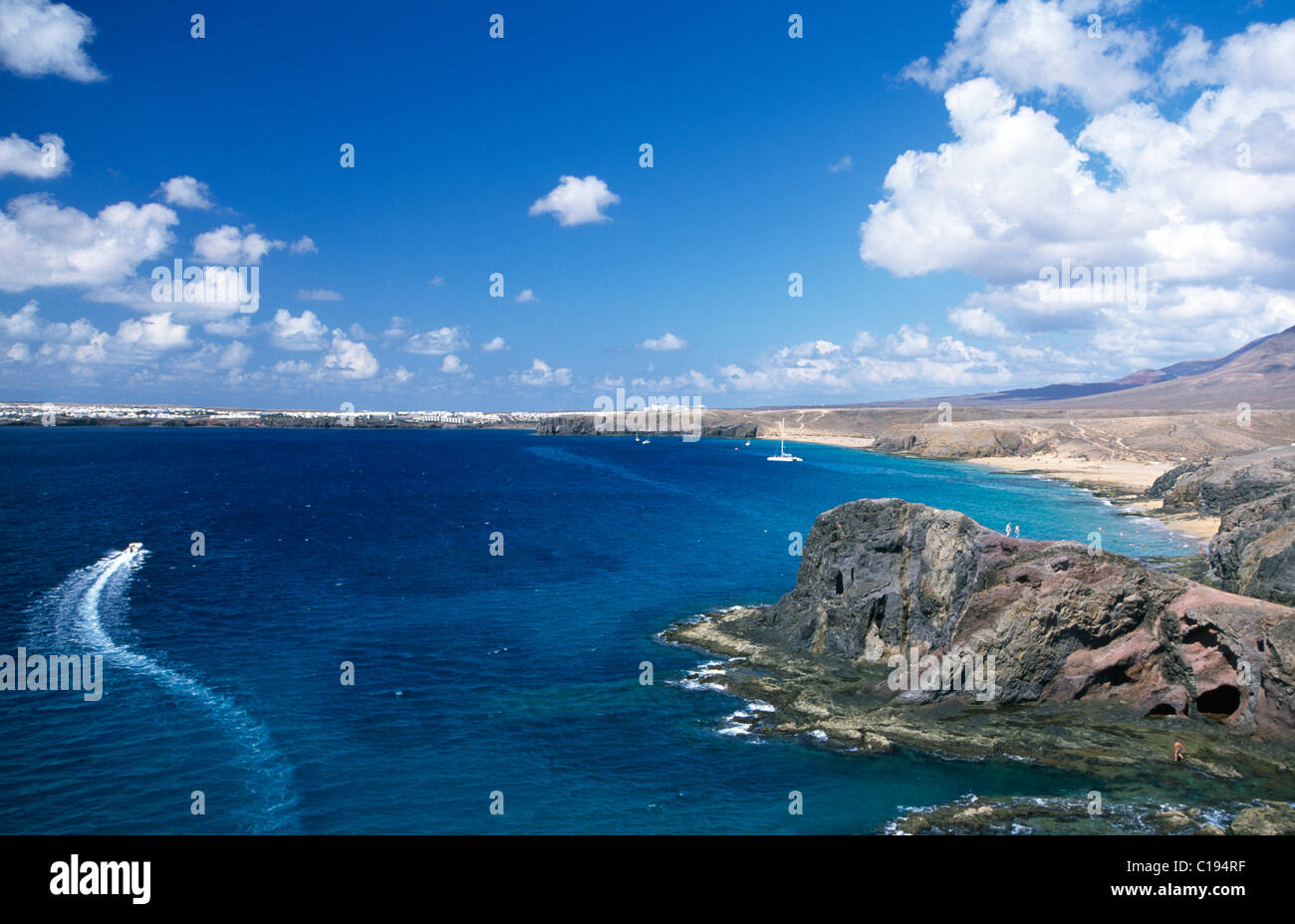 Playa Papagayo, Lanzarote, Canary Islands, Spain, Europe Stock Photo