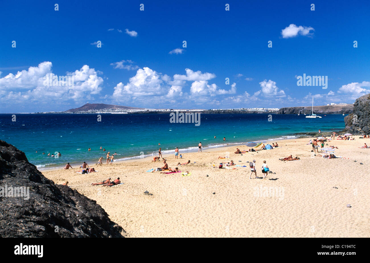 Playa Papagayo, Lanzarote, Canary Islands, Spain, Europe Stock Photo
