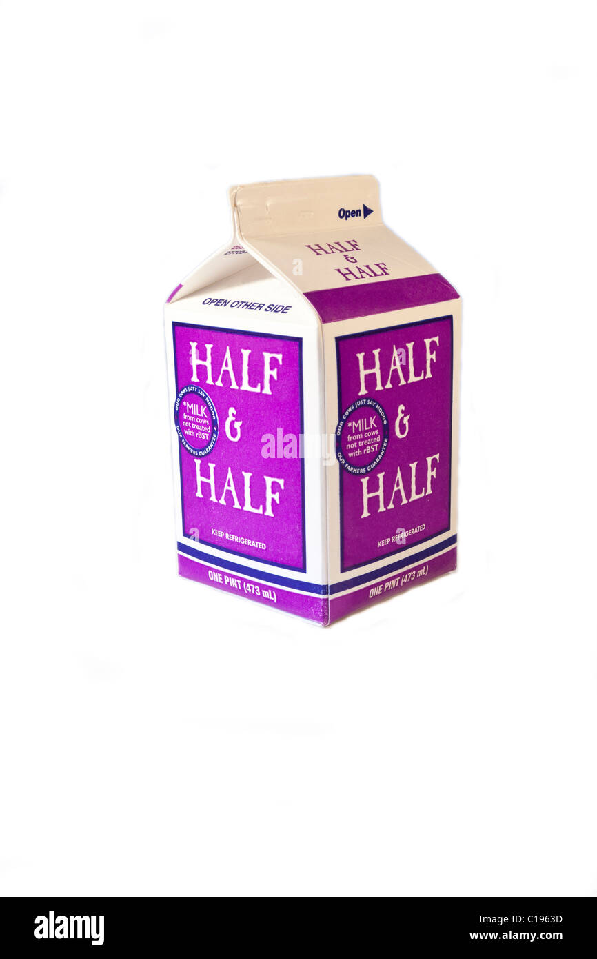 A Trader Joe's container of half and half Stock Photo Alamy