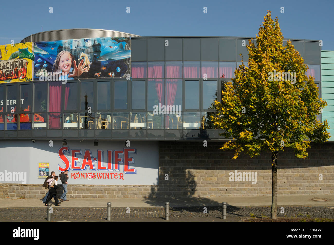 Sealife Centre Koenigswinter, giant aquarium, view of the building from ...