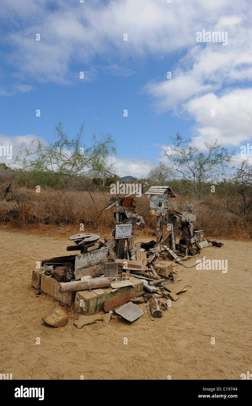 Post Office Bay, Floreana Island, Galapagos, Ecuador, South America Stock Photo