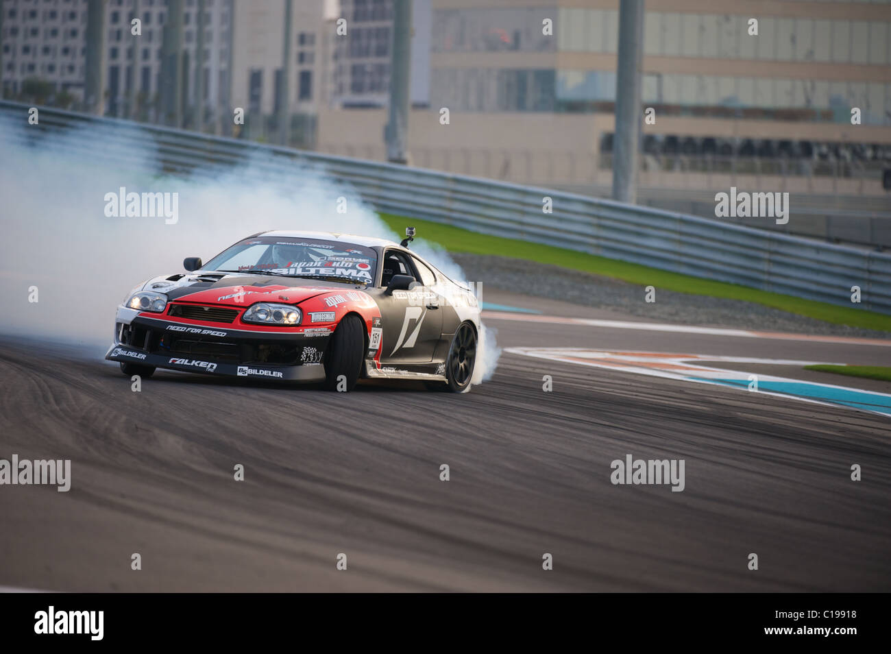 Watch This Formula Drift Toyota Supra Slay an Urban City Lot