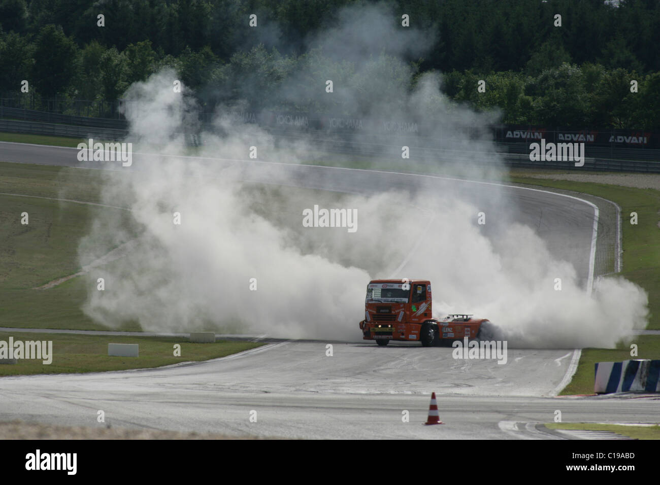 Race Truck during the Truck Grand Prix at the Nuremberg Racetrack, Rhineland-Palatinate, Germany, Europe Stock Photo