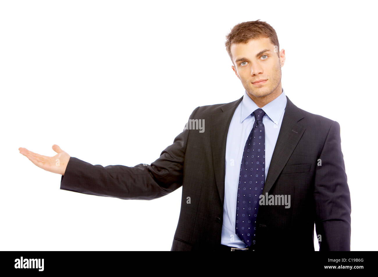 Portrait of business man isolated on white background Stock Photo - Alamy