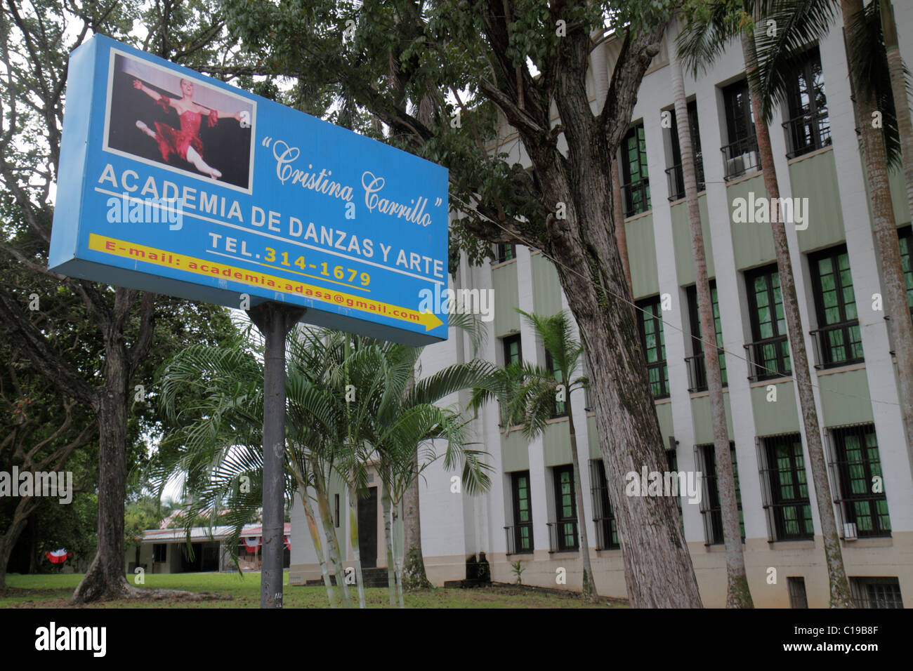Panama City Panama Balboa building sign dance academy ballet school
