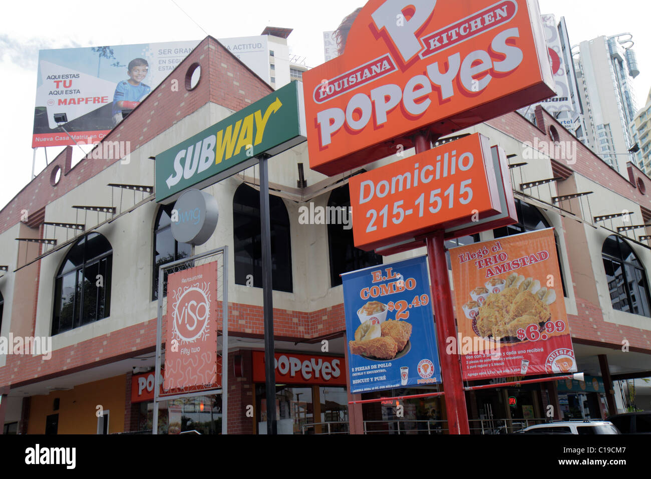 Panama City Panama Marbella fast food restaurant dining business Stock