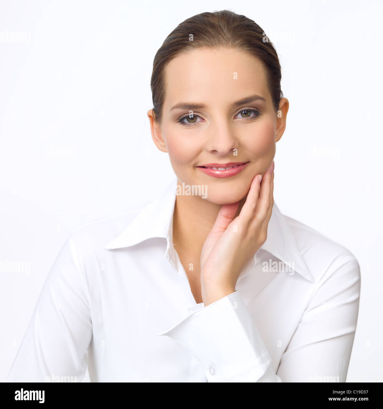 Portrait of beautiful and young business woman Stock Photo - Alamy
