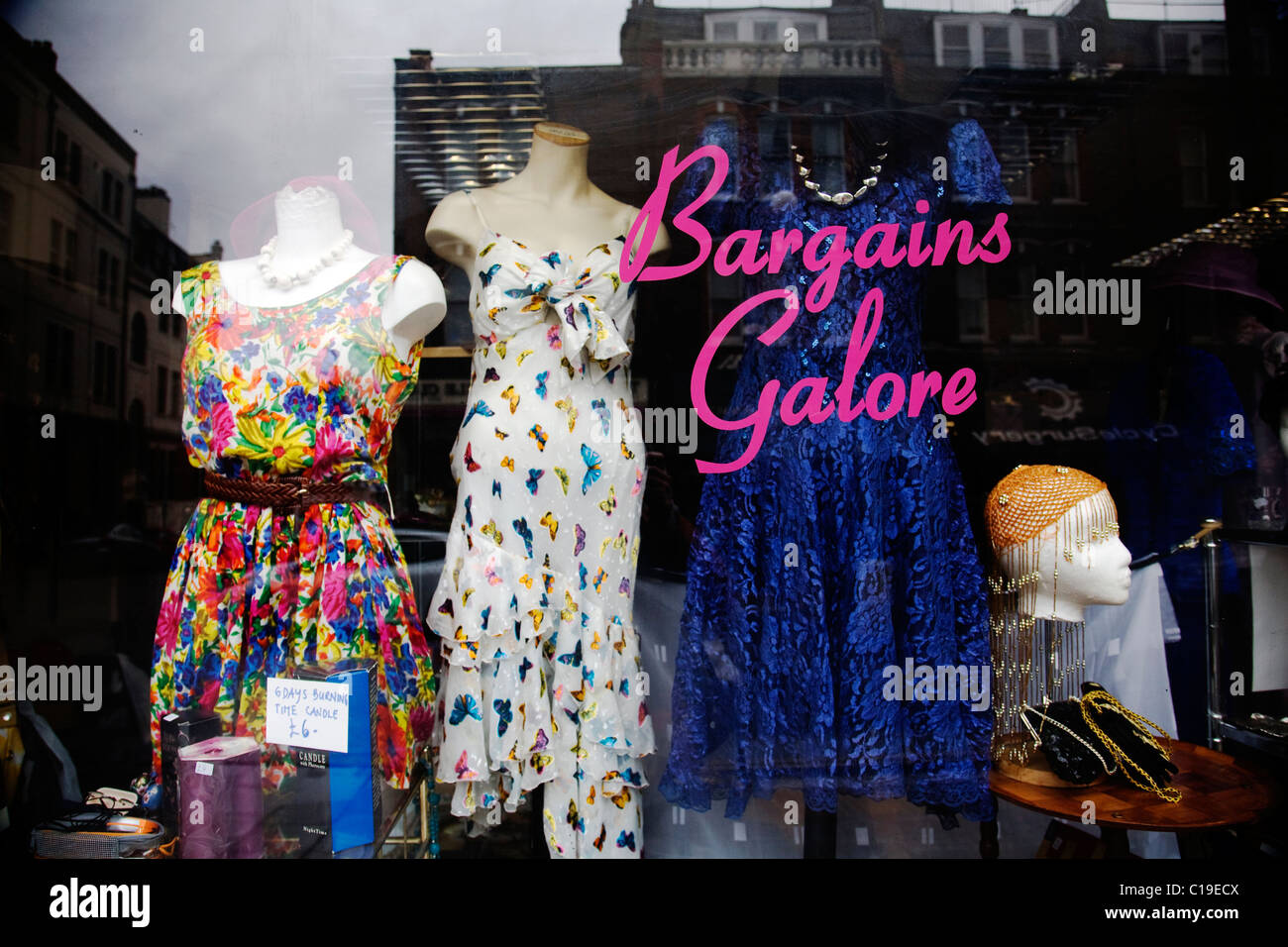 Charity shop window display hi-res stock photography and images - Alamy