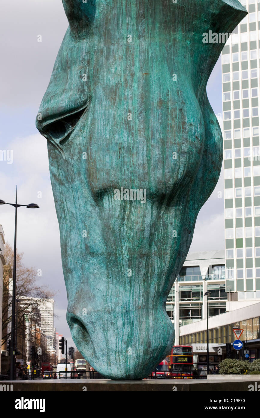 Giant Horses Head Marble arch London England Stock Photo Alamy